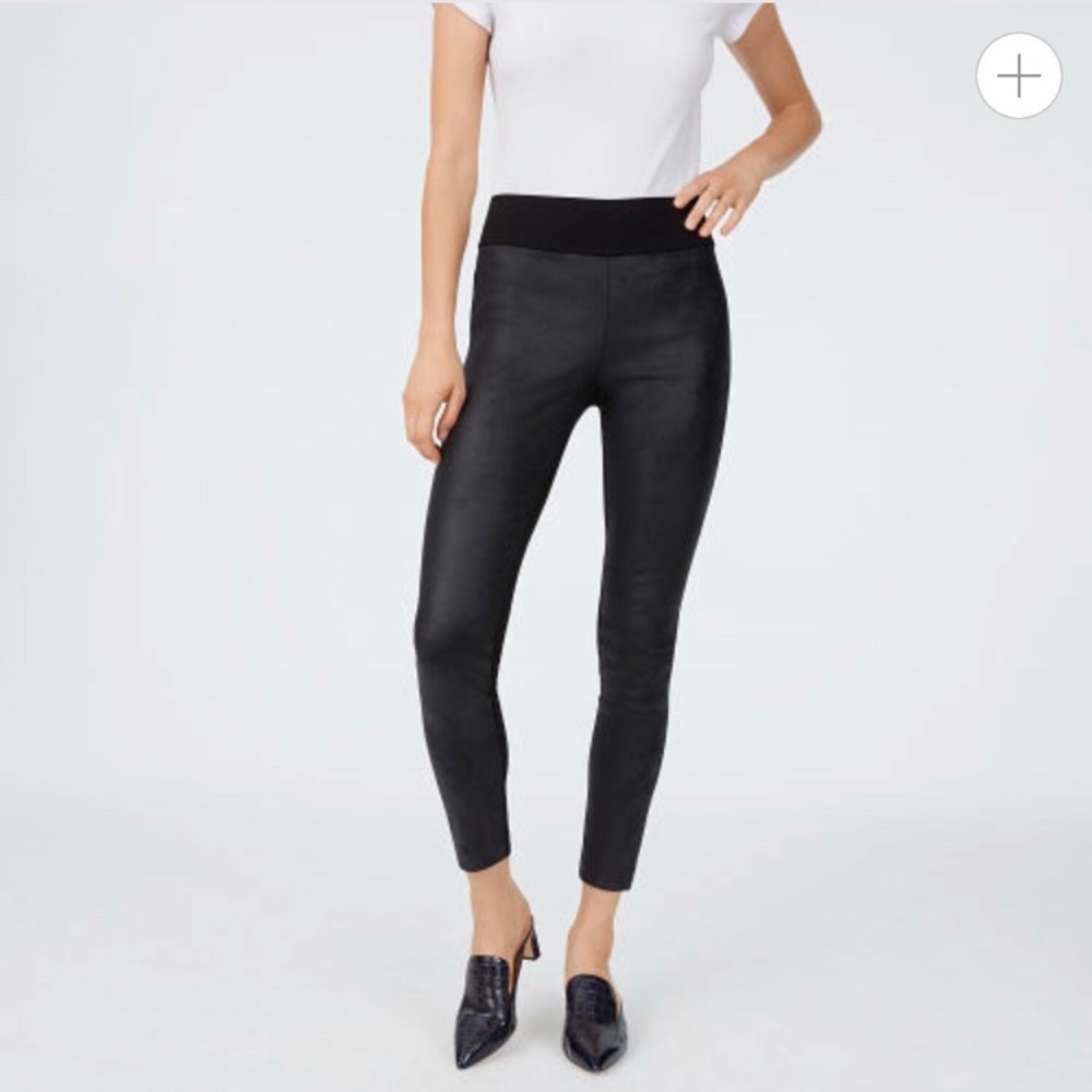 Black faux leather Tasha leggings from Club Monaco